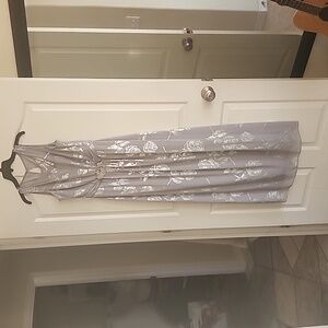 Gorgeous Gray And Metallic Silver Gown